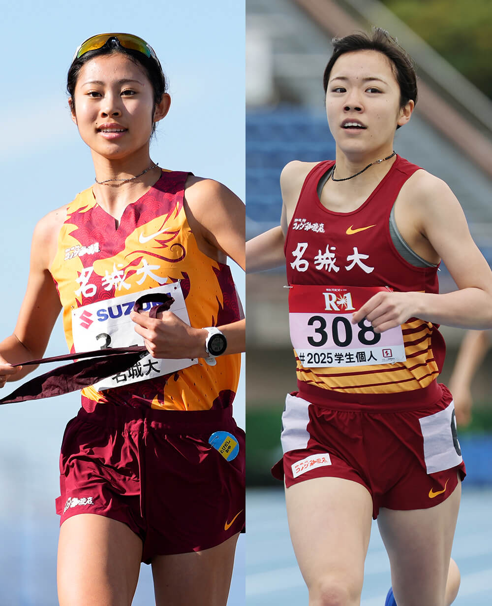 名城大学女子駅伝部の磁気ネックレス「コラントッテ（Colantotte）」を着用した肖像