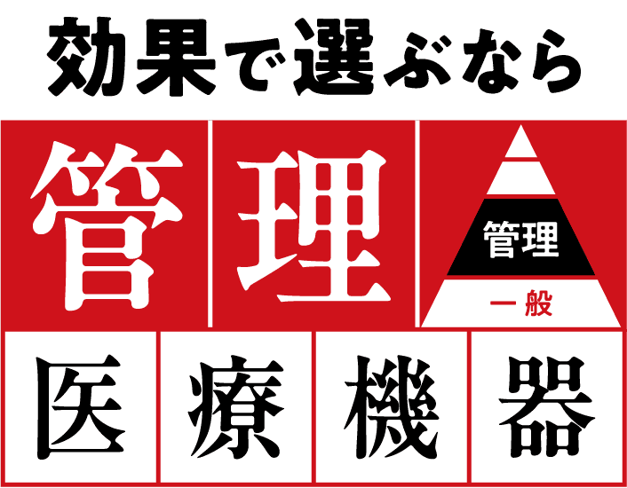 効果で選ぶなら管理医療機器