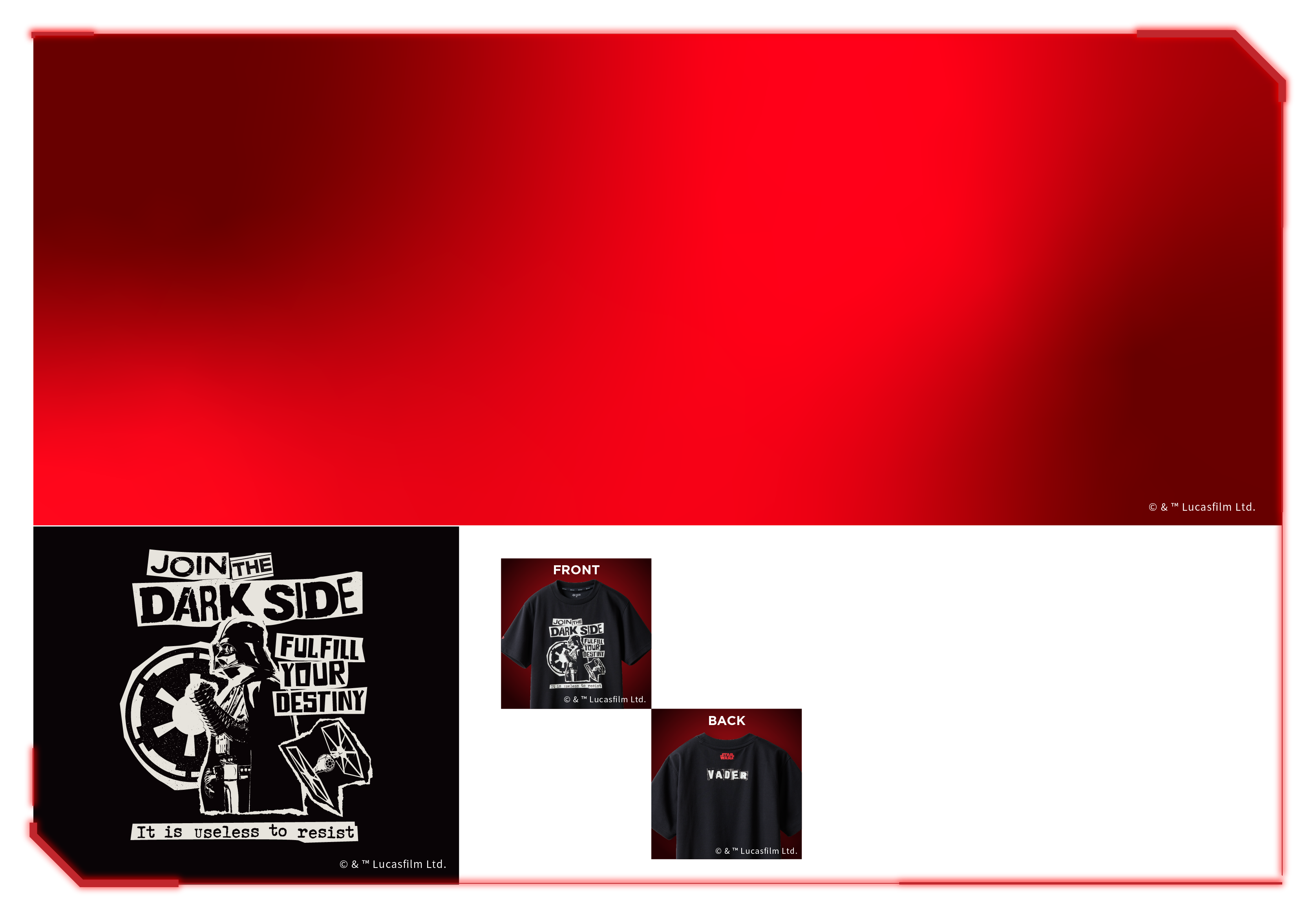 DARTH VADERモデルのTシャツ