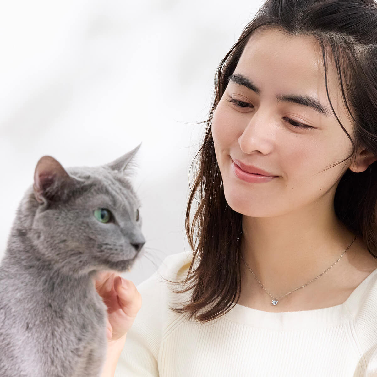 磁気ネックレス（レディース）「【直営店限定】リエリィ ラボグロウンダイヤモンド ネックレス ミュー/Lierrey」｜詳細画像