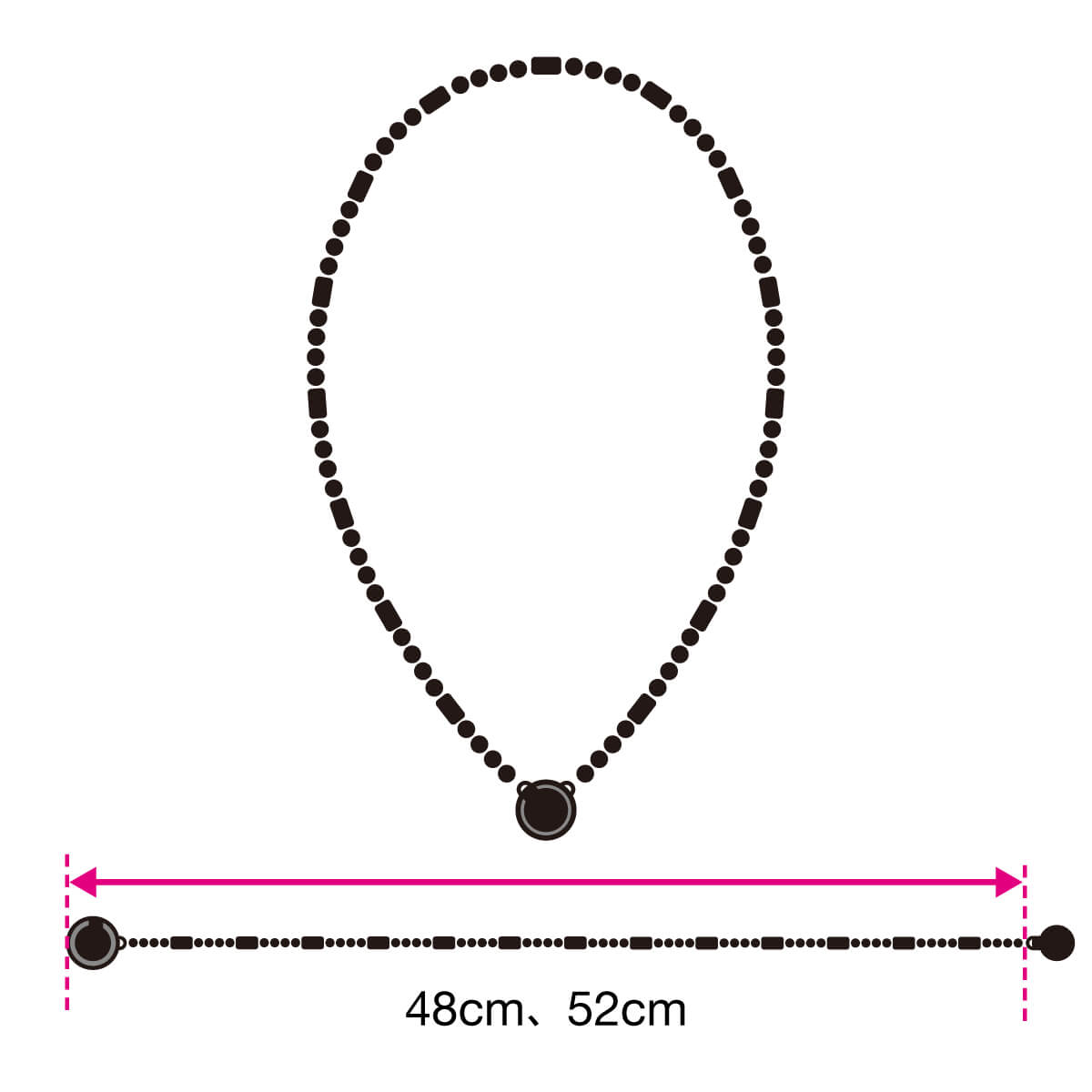 コラントッテ THEO ネックレス LUSSOサイズ表