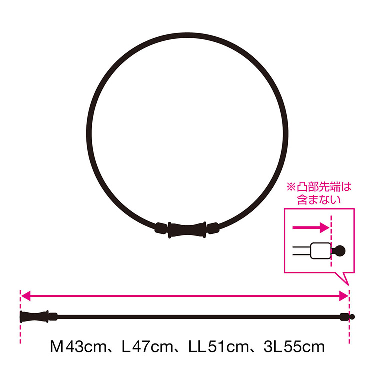 磁気ネックレス「コラントッテ TAO ネックレス RAFFI(ラフィ)【マットブラック】/Colantotte」|詳細画像