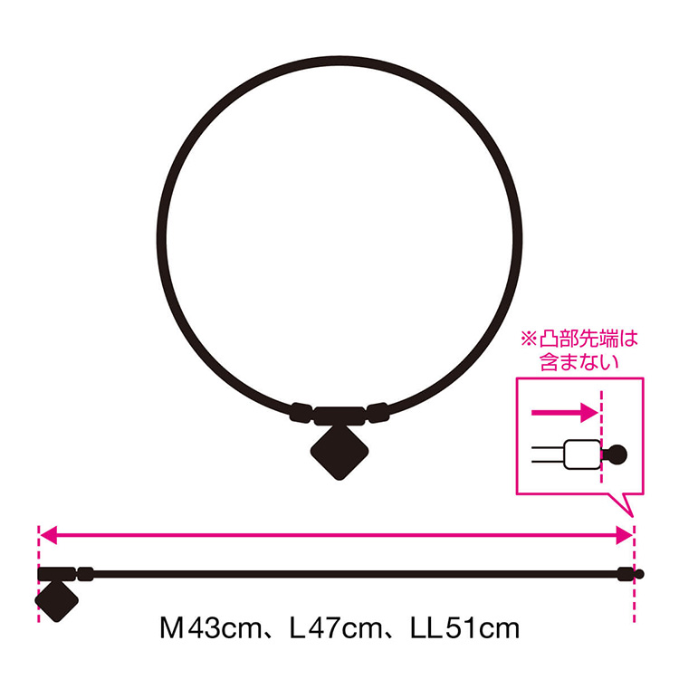 磁気ネックレス「コラントッテ TAO ネックレス スリム ARAN mini(アラン ミニ)/Colantotte」|詳細画像